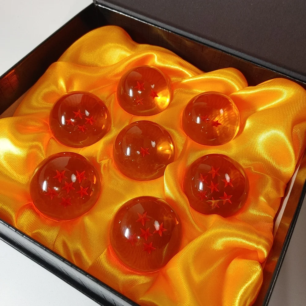 Anime DragonBall set of 7 Star Crystal Dragon Balls Collection Set with Gift Box - Picture 4 of 10